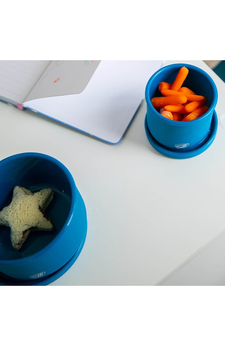 Silipint Silicone 10oz Lidded Bowls 2 Pack, Alternate, color, Blue