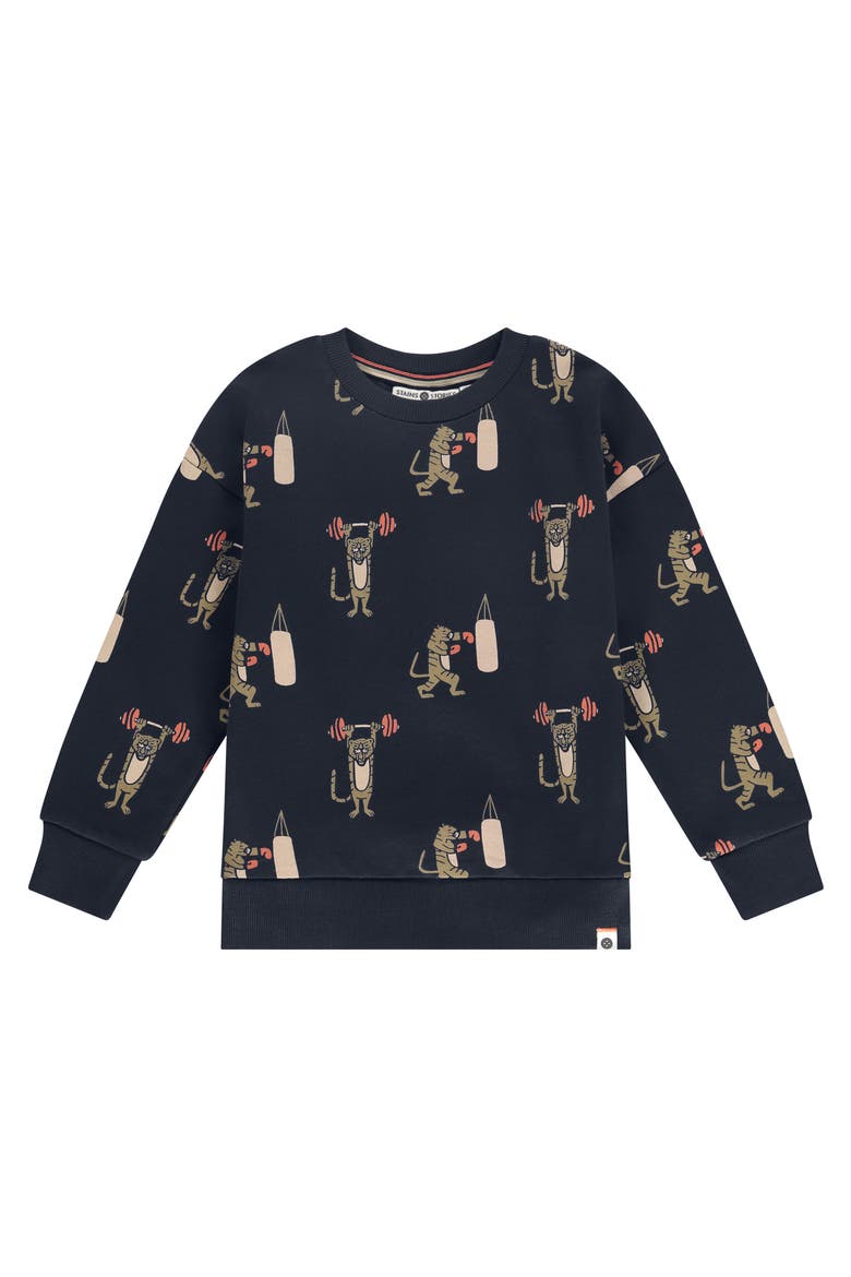 Allover Sport Sweatshirt, Main, color, Night