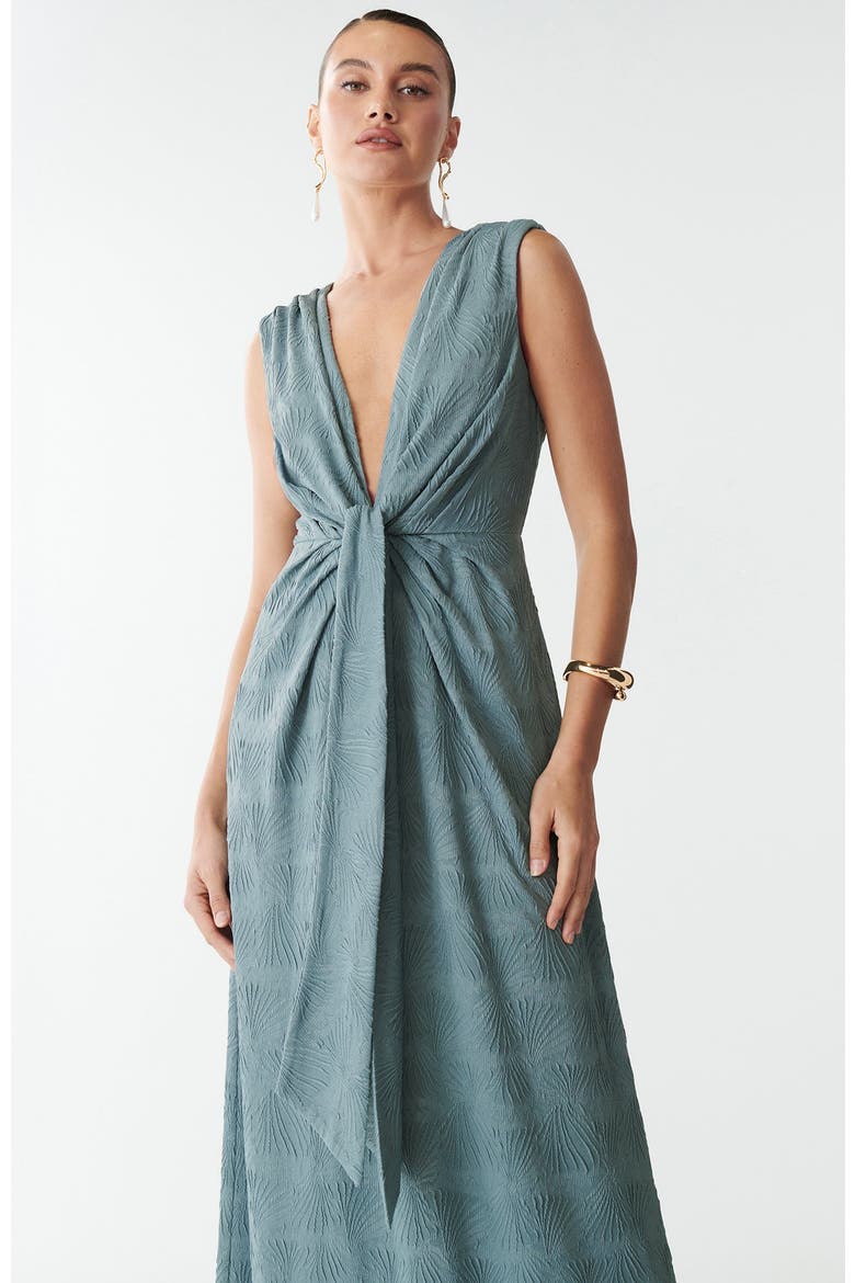 Gisella Maxi Dress, Alternate, color, Teal Palms