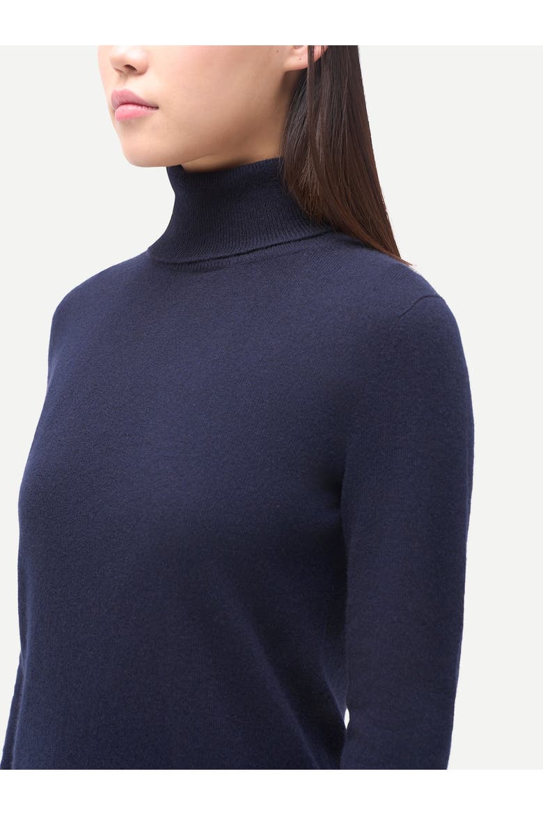 Timeless Cashmere Turtleneck Sweater, Alternate, color, navy blazer