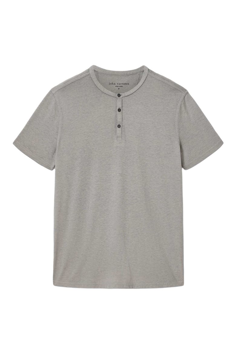 Duke Short Sleeve Henley, Alternate, color, GREY SKY
