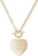 Melinda Maria Love Letters Initial Heart Medallion Necklace