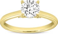 LuvMyJewelry Keira 14K Yellow Gold Round Cut Lab Grown Diamond Hidden Halo Engagement Ring - 1.15 Ct