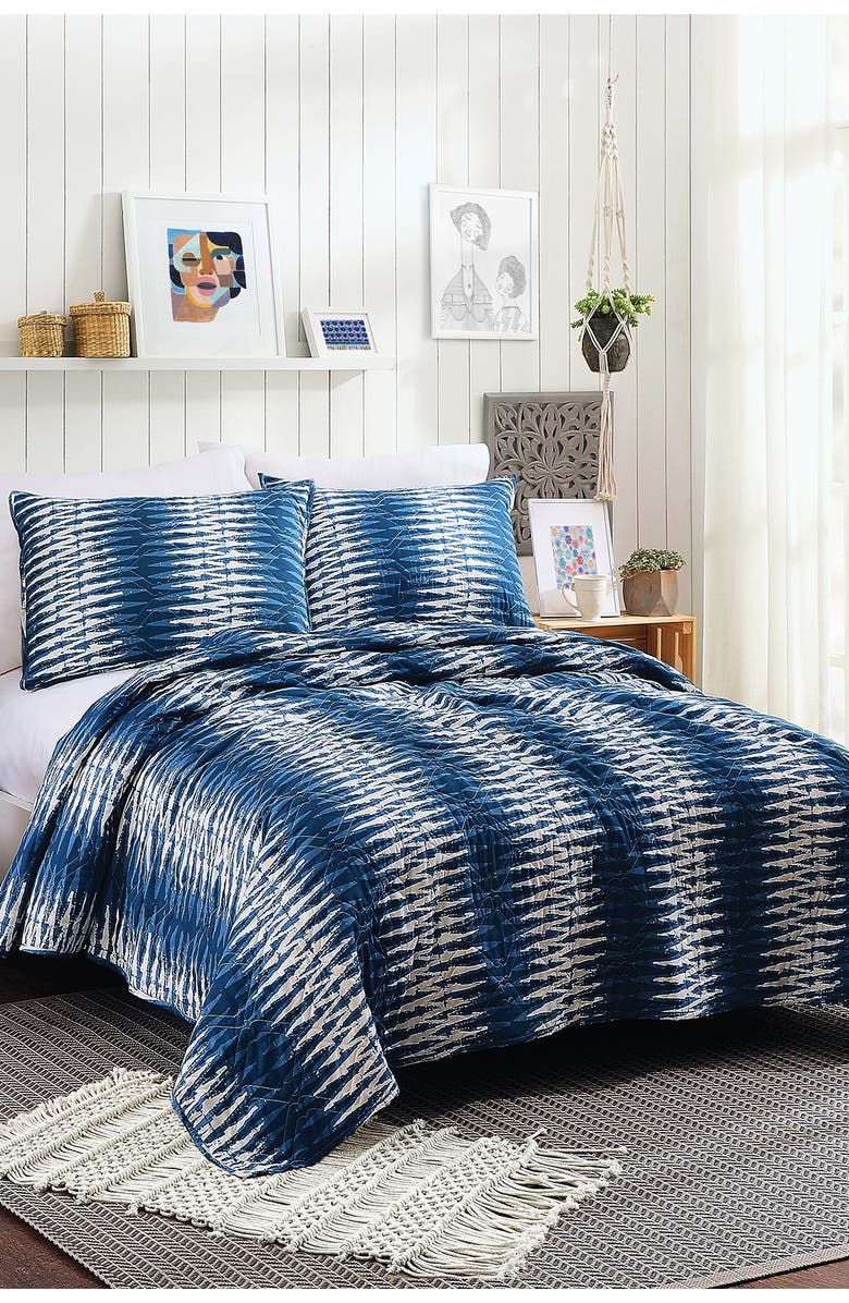 Justina Blakeney Boogie Quilt 2-Piece Set - Twin - Navy Blue, Alternate, color, 