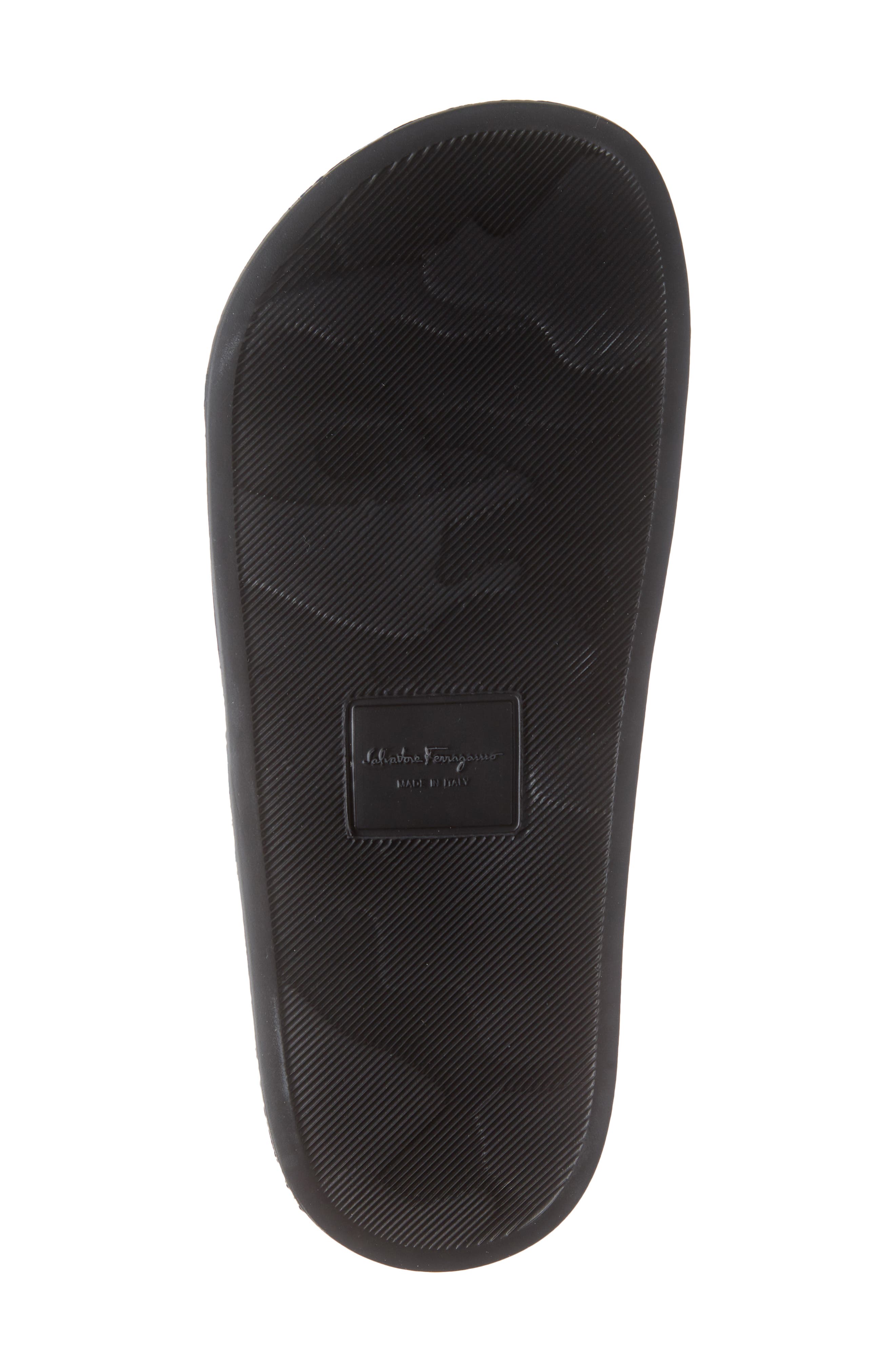 FERRAGAMO Groovy 6 Sport Slide Sandal, Alternate, color, Black/ White