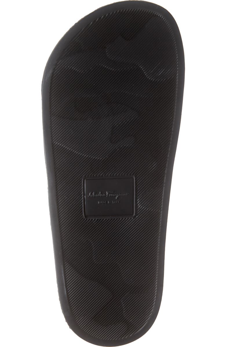 FERRAGAMO Groovy 6 Sport Slide Sandal, Alternate, color, Black/ White