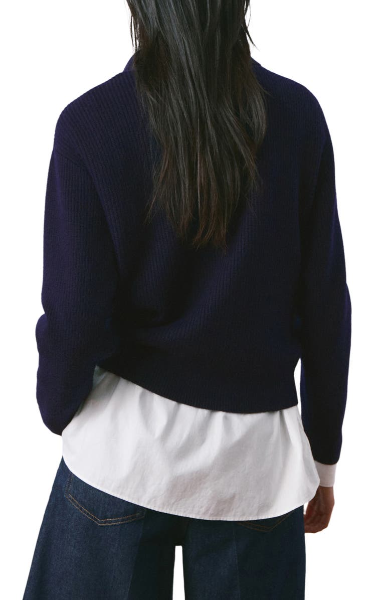 MANGO Polo Sweater, Alternate, color, Dark Navy