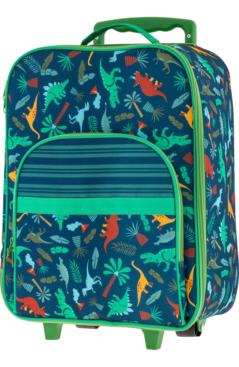 Stephen Joseph Kids' Print Rolling Luggage, Main, color, Green/ Blue