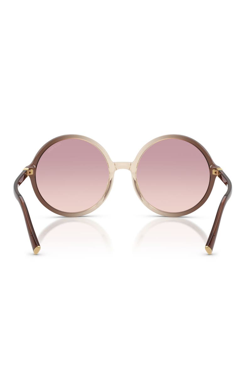 59mm Gradient Round Sunglasses, Alternate, color, BROWN GRADIENT/ BROWN/ VIOLET