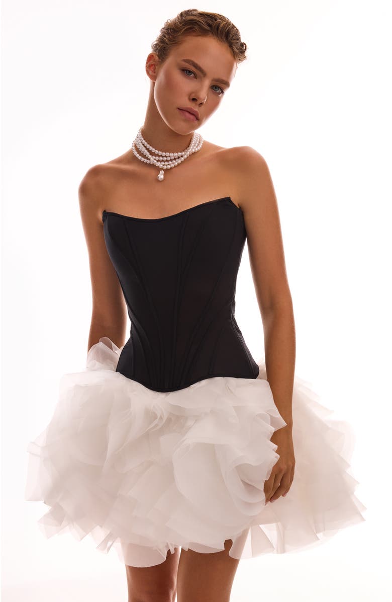 Milla Chic low-waist black fitted corset, Alternate, color, 