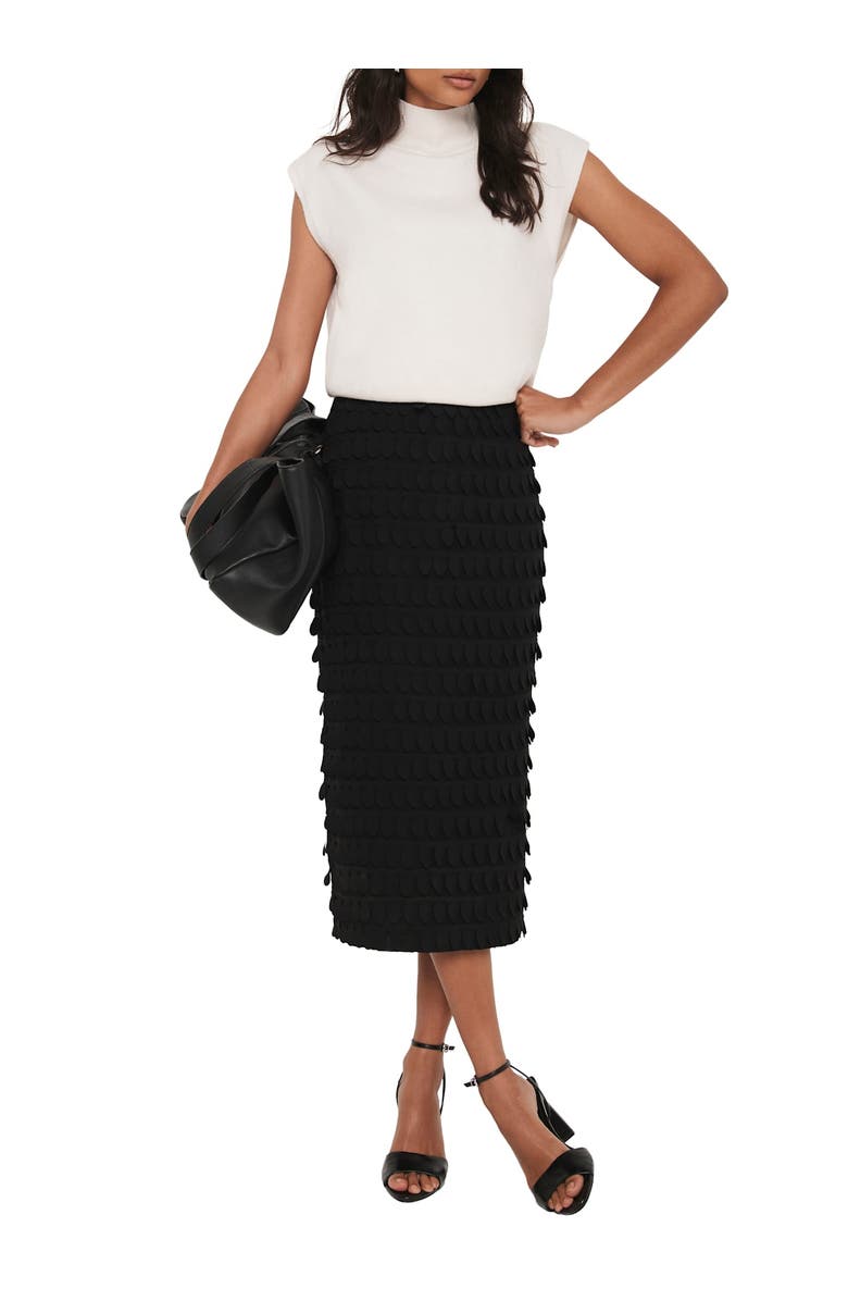 MINT VELVET Textured Pencil Skirt, Main, color, Black