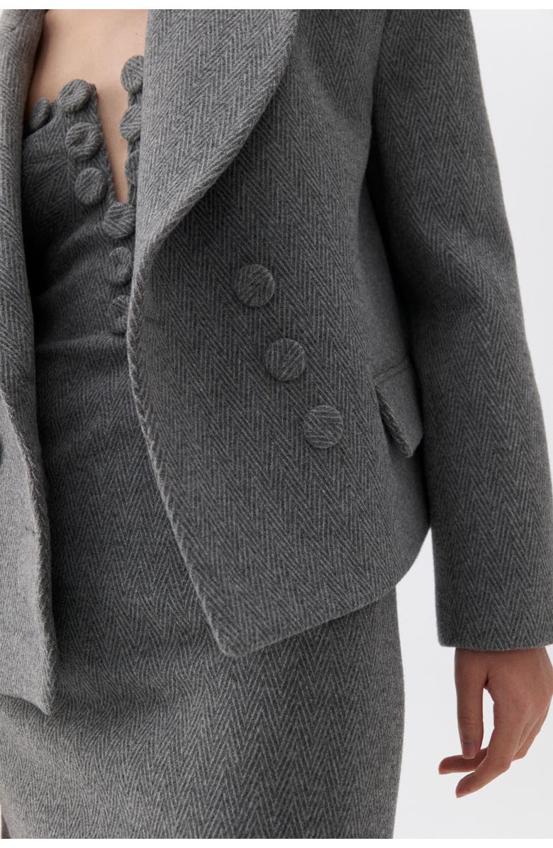 Nocturne Oversized Padded Shoulder Jacket, Alternate, color,