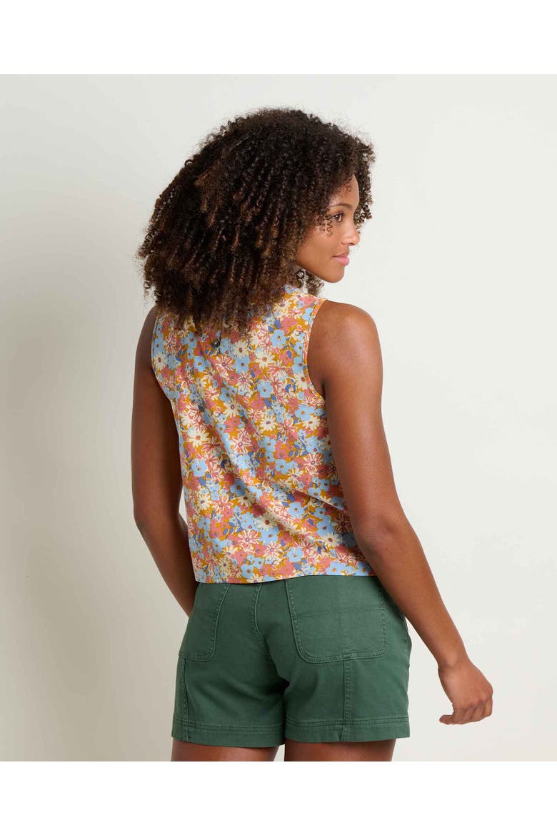 Sunkissed Button Back Tank, Alternate, color, Sunset Print