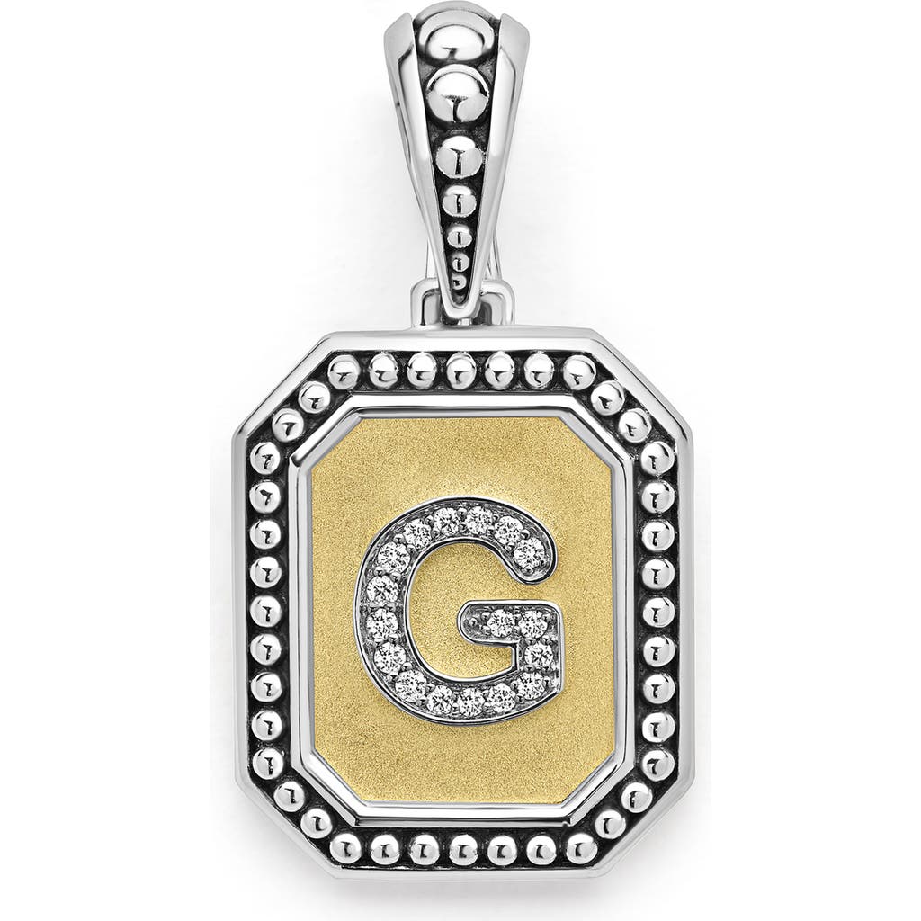 Lagos Signature Caviar Initial Enhancer In Two-tone G