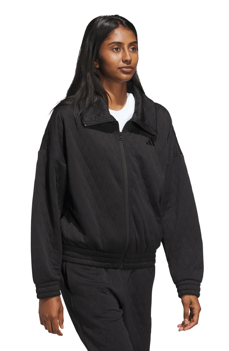 adidas Quilted Jacket, Alternate, color, Black