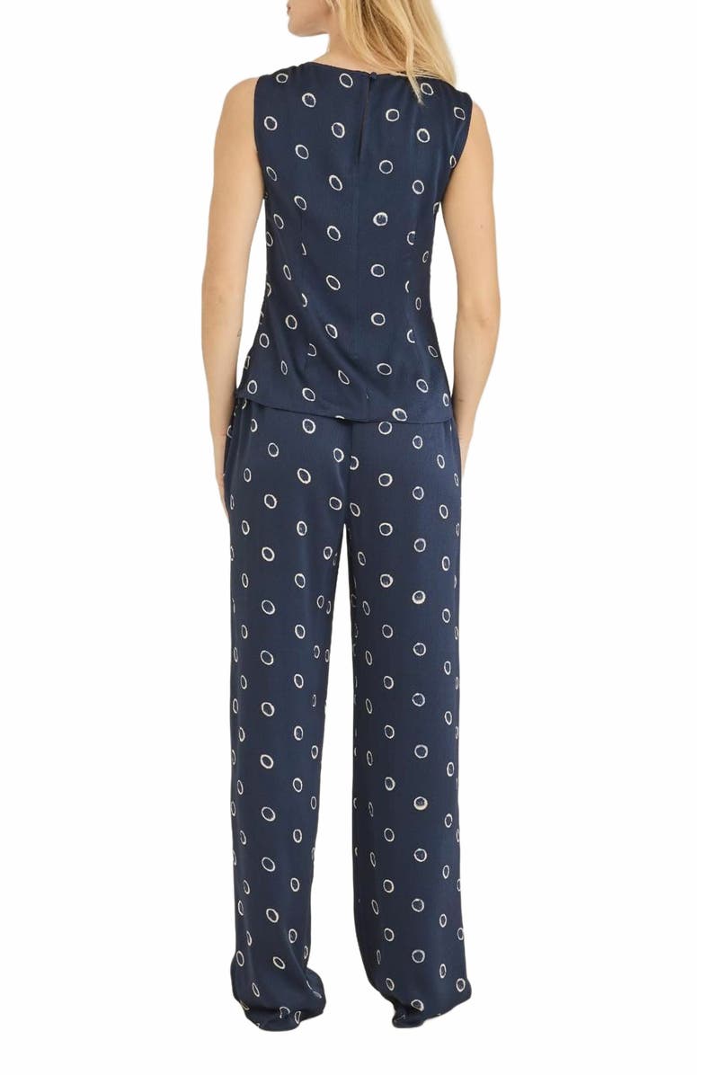 Rebecca Taylor Hazy Dot Blouse, Alternate, color, Navy Combo