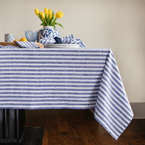 Linen Table Throw - Amalfi Stripe