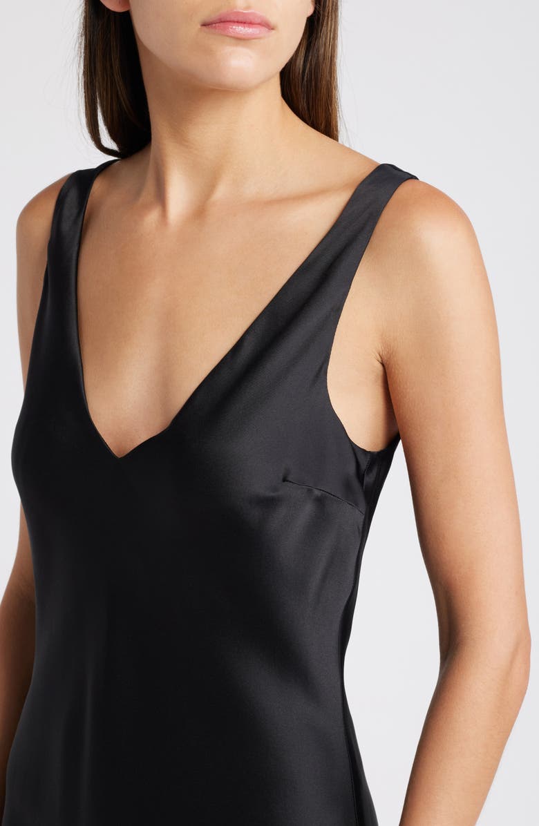 Reformation Lila V-Neck Satin Dress, Alternate, color, 