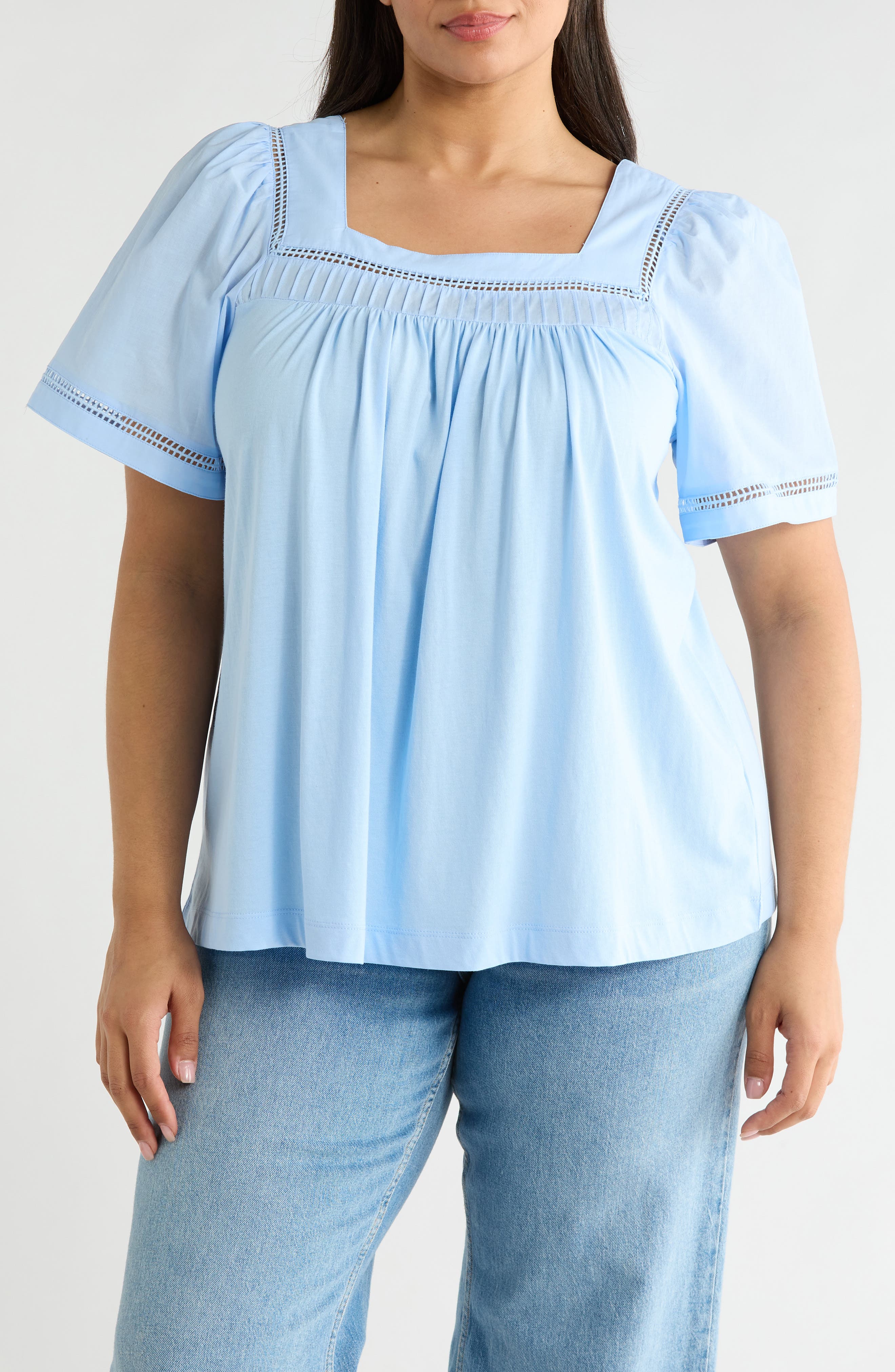 ELIE ELIE TAHARI Pintuck Knit Top