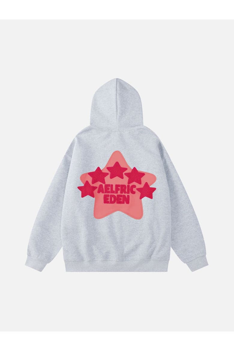 Vintage Embroidery Eden Star Hoodie, Alternate, color, Light Grey