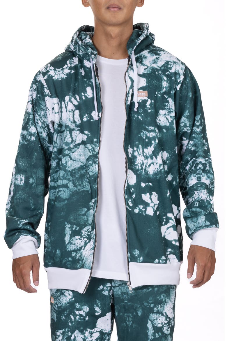 Seafoam Recycled Polyester Zip Hoodie, Main, color, WHITE