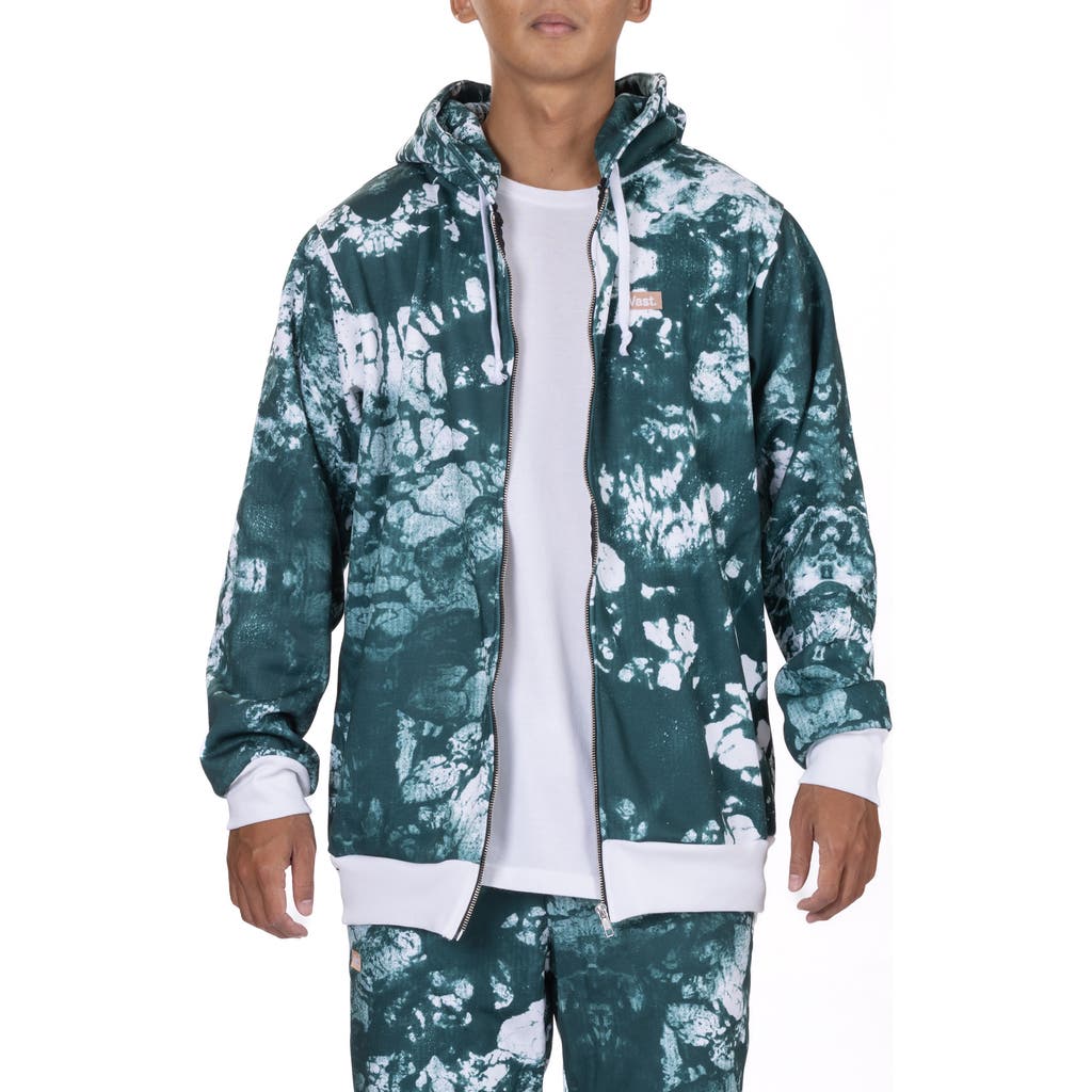 Vast Seafoam Recycled Polyester Zip Hoodie In White