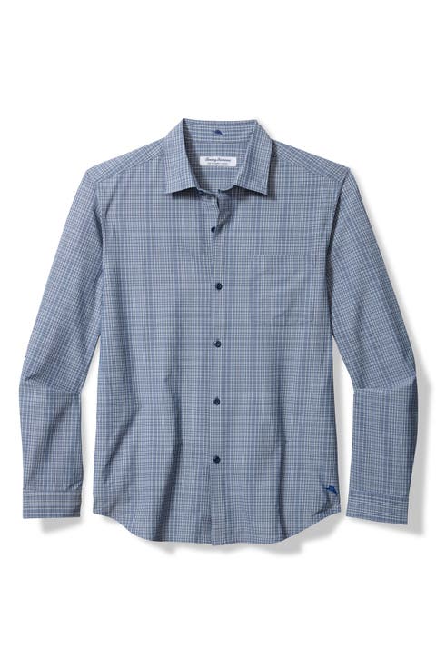 Bahama Coast Tidal Check IslandZone® Button-Up Shirt
