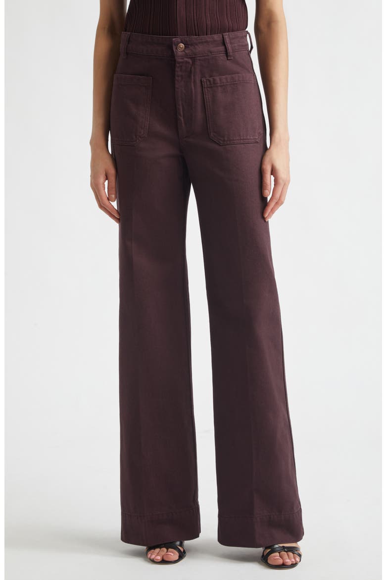 Alina High Waist Wide Leg Jeans, Main, color, ACAI