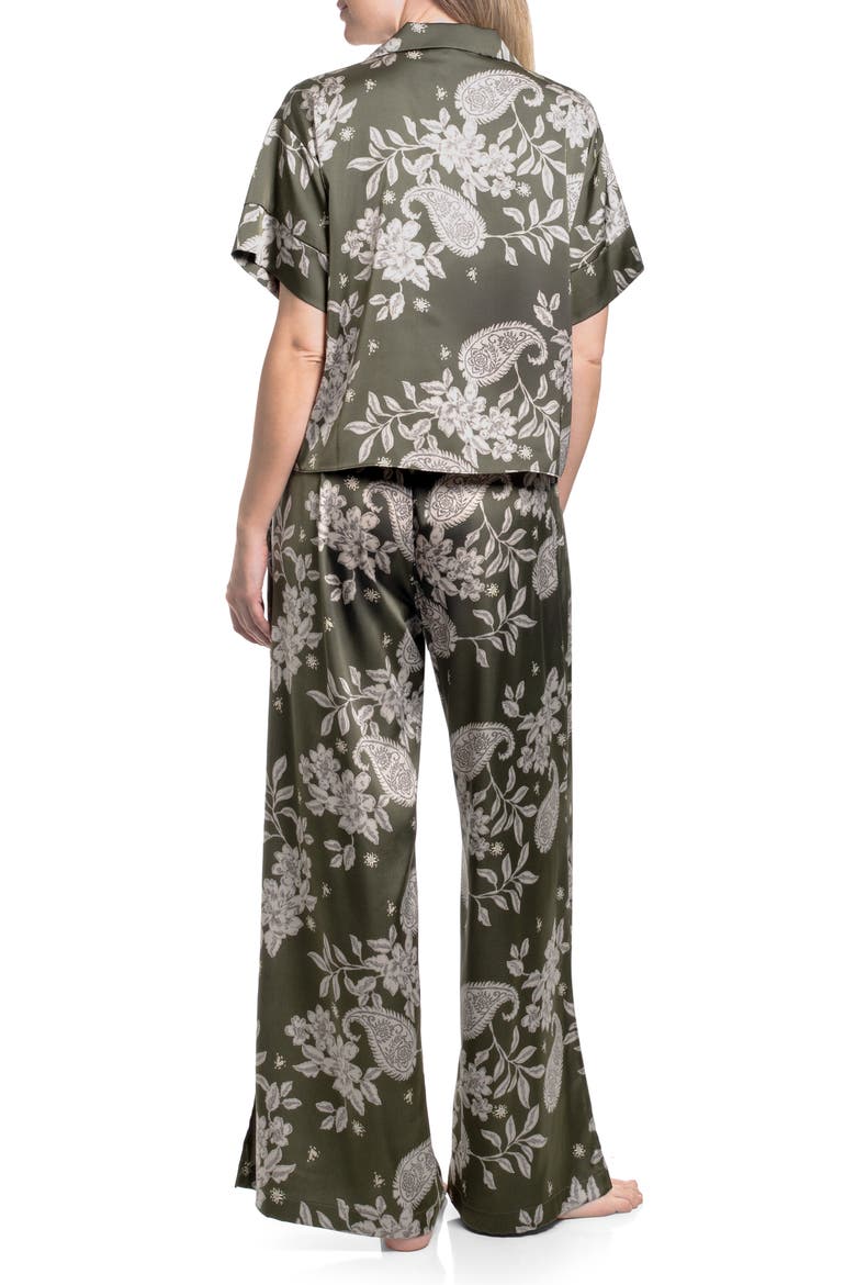 Paisley Satin Pajamas, Alternate, color, PAISLEY PRETTY