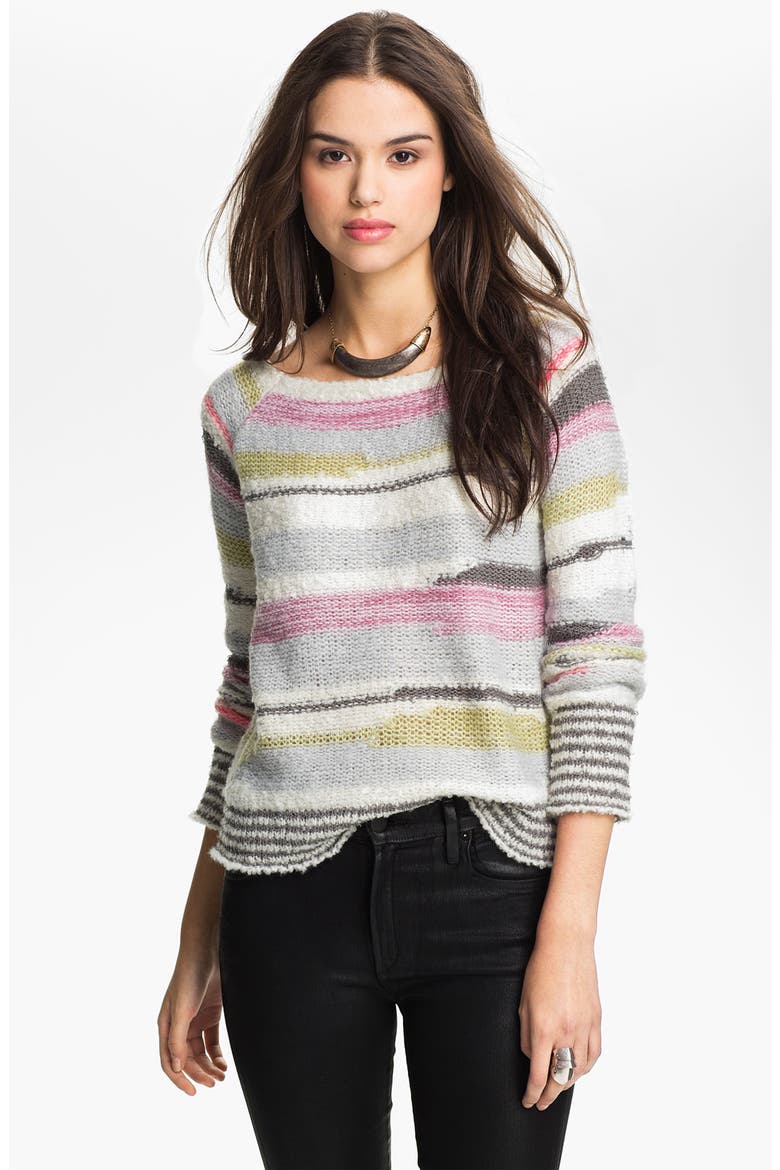 'Montmartre' Stripe Sweater, Main, color, SILVER