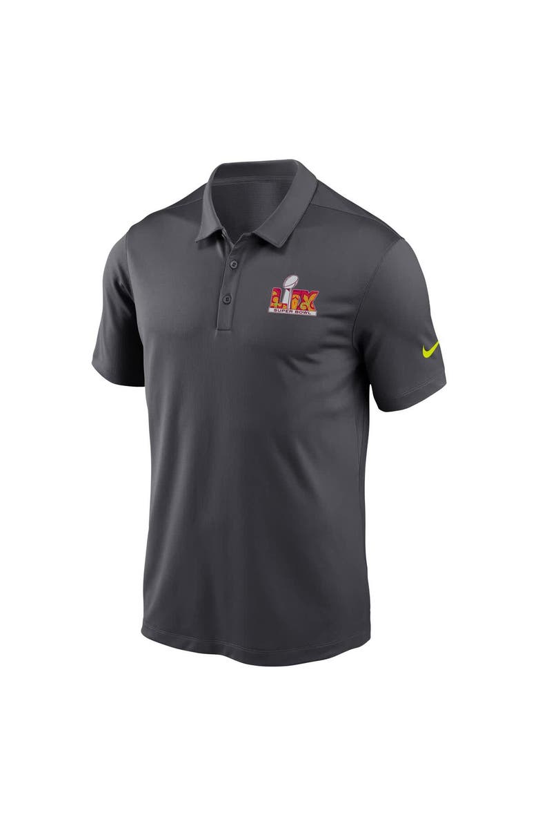 Nike Men's Nike Anthracite NFL Super Bowl LIX Franchise Performance Polo, Alternate, color, 