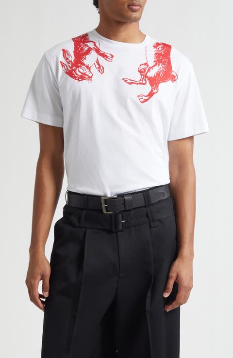 Hare Illustration Graphic T-Shirt