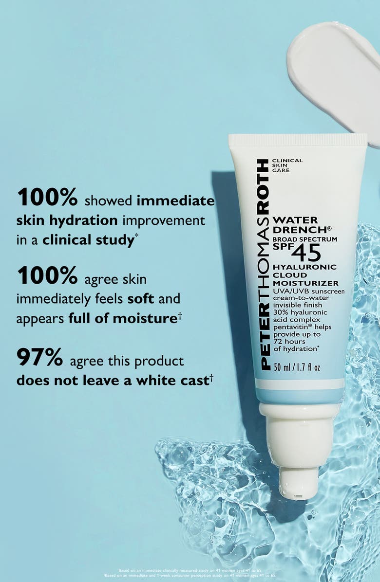 Peter Thomas Roth Water Drench<sup>®</sup> Broad Spectrum SPF 45 Hyaluronic Cloud Moisturizer, Alternate, color, Blue
