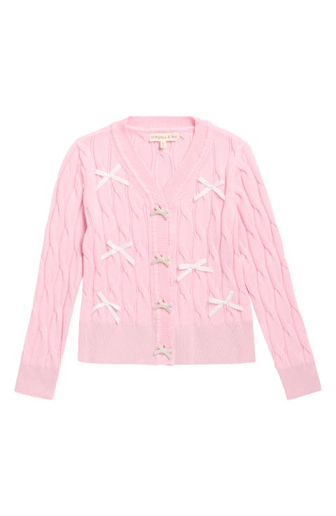 Kids' Tack On Bow Cardigan