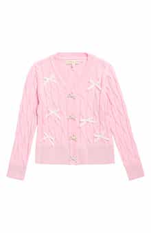 Kids' Tack On Bow Cardigan