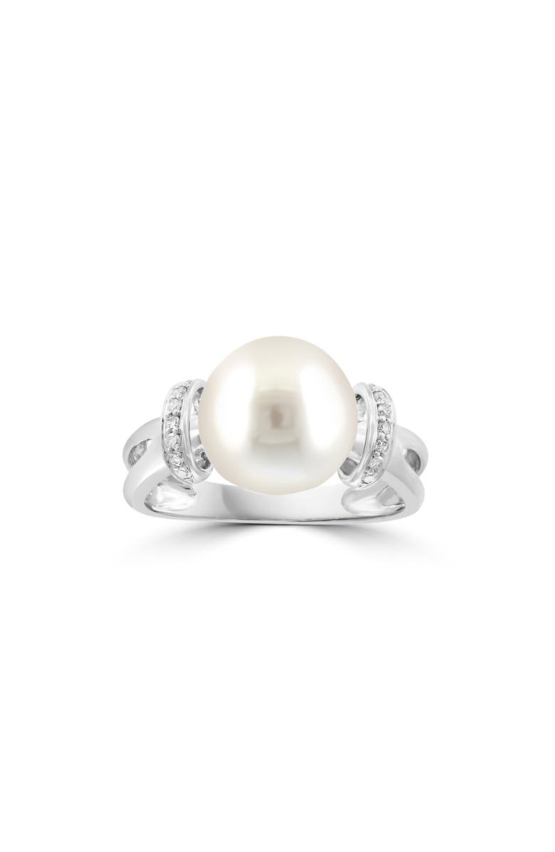 EFFY Diamond & Cultured Pearl Ring, Alternate, color, White