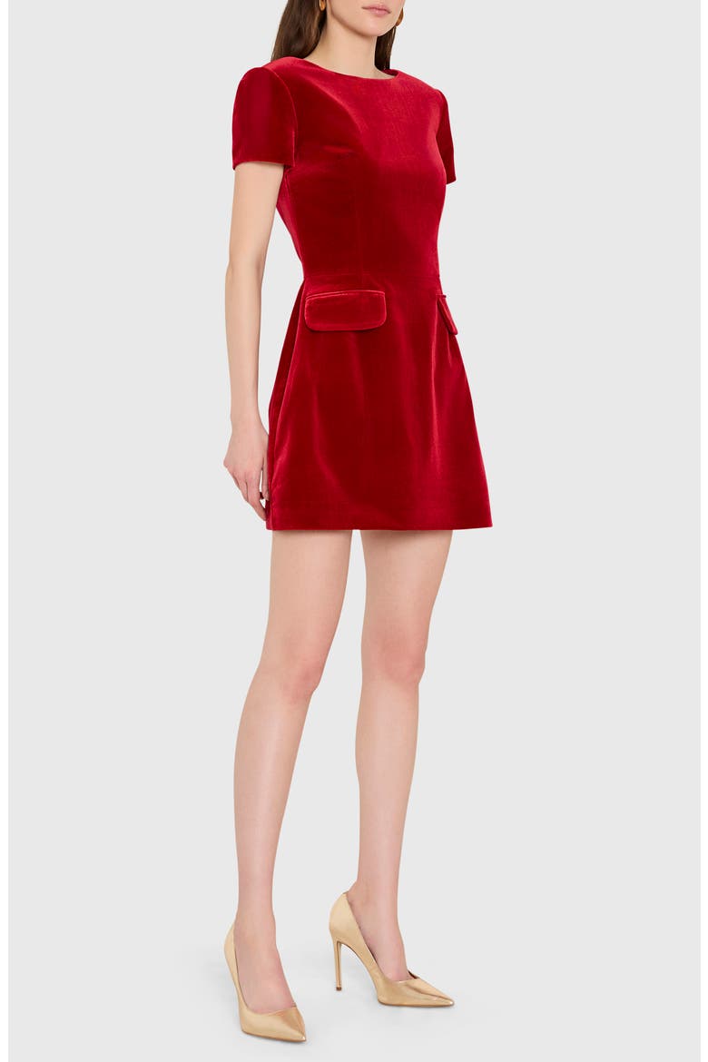 Abigail Velvet Cocktail Minidress, Alternate, color, CAAN