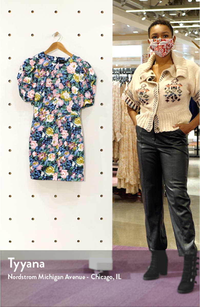 Floral Puff Sleeve Minidress, sales video thumbnail