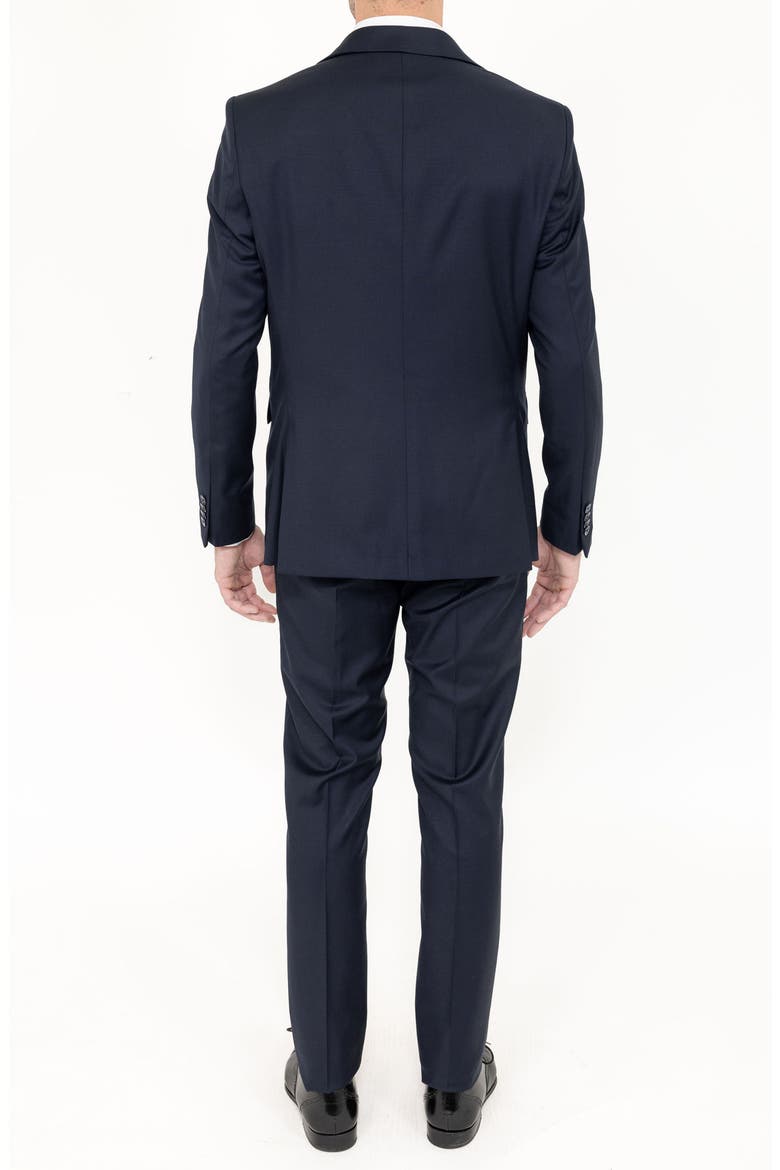 Solid Stretch Wool Suit, Alternate, color, NAVY