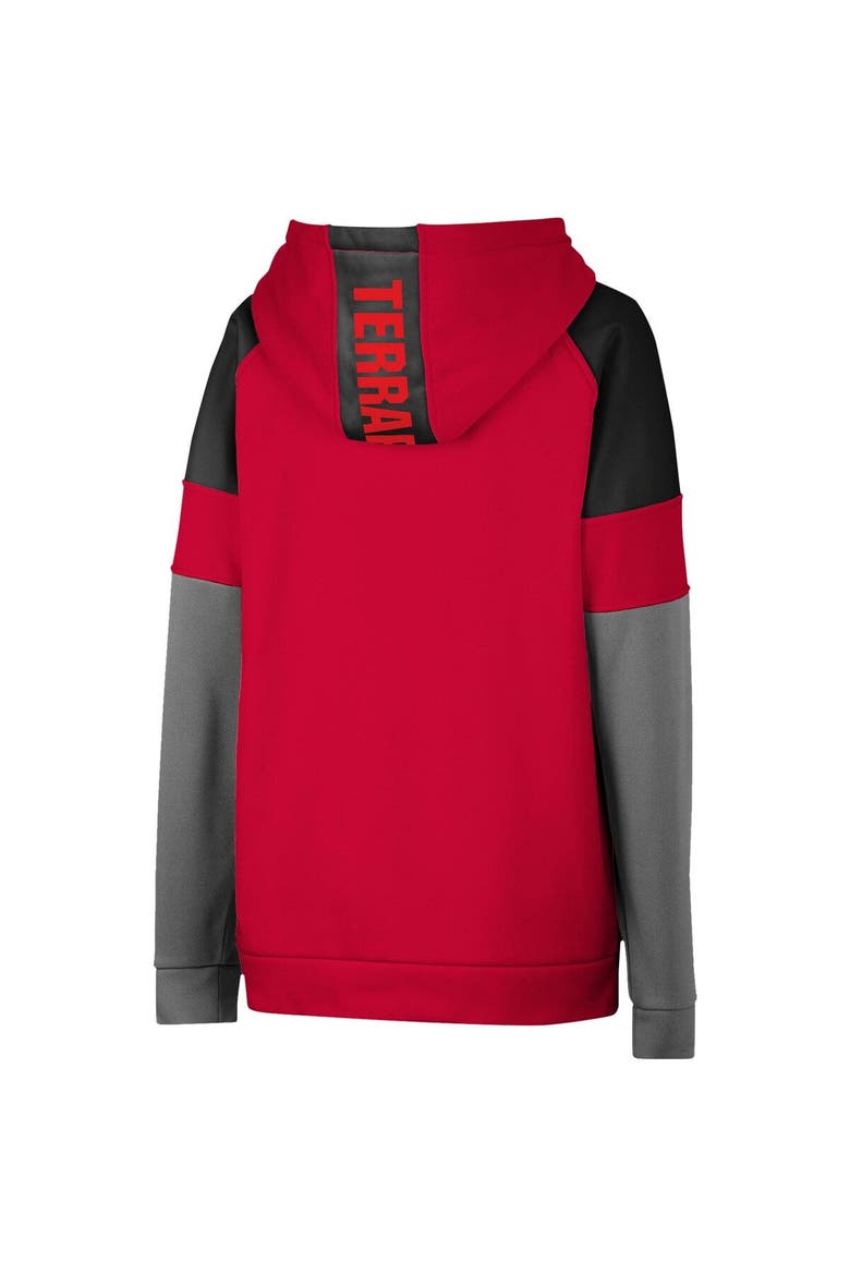 Youth Colosseum Red Maryland Terrapins Colorblocked Raglan Pullover Hoodie, Alternate, color, Red