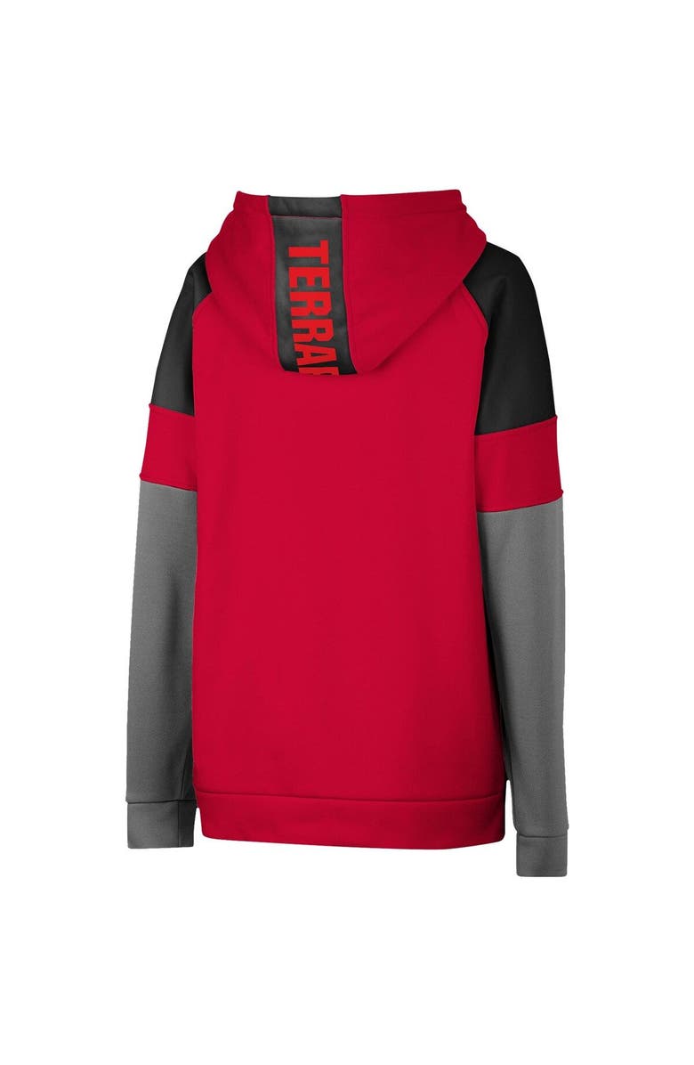COLOSSEUM Youth Colosseum Red Maryland Terrapins Colorblocked Raglan Pullover Hoodie, Alternate, color, 