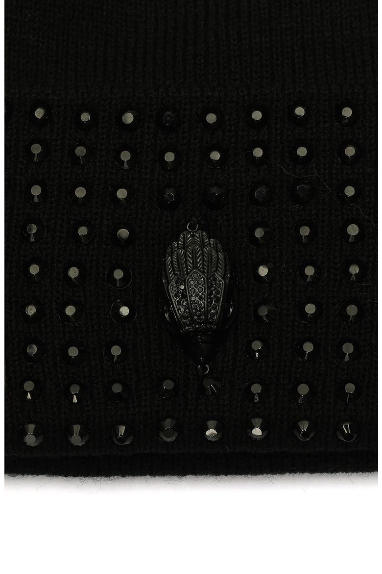 Crystal Cuff Beanie, Alternate, color, BLACK