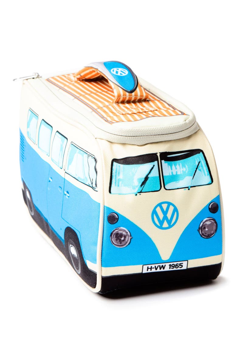 VW Camper Van Lunch Bag, Main, color, BLUE