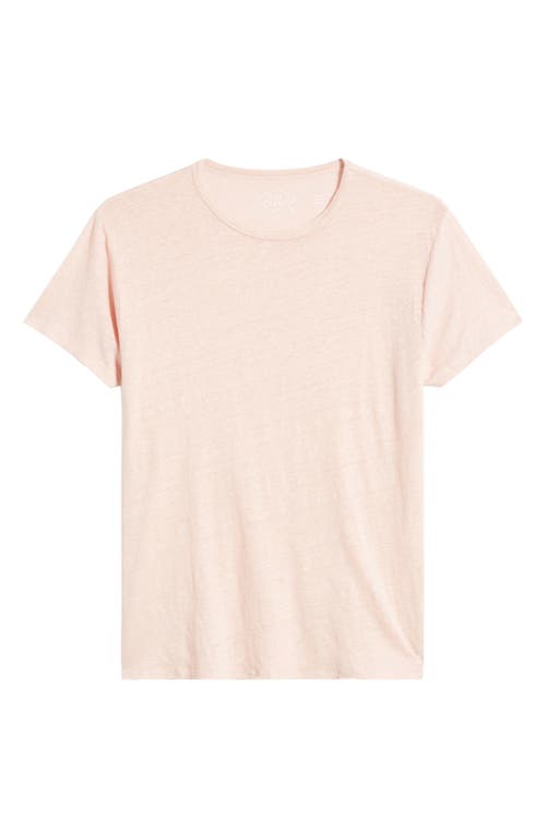 Alex Crane Sun Regular Fit Linen Tee In Pink