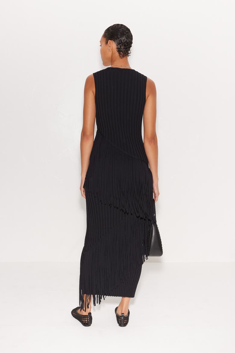 Spiral Knit Dress, Alternate, color, Black