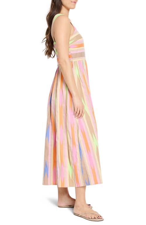 Nic + Zoe Nic+zoe Heat Wave Sadie Stripe Sundress In Pink Multi