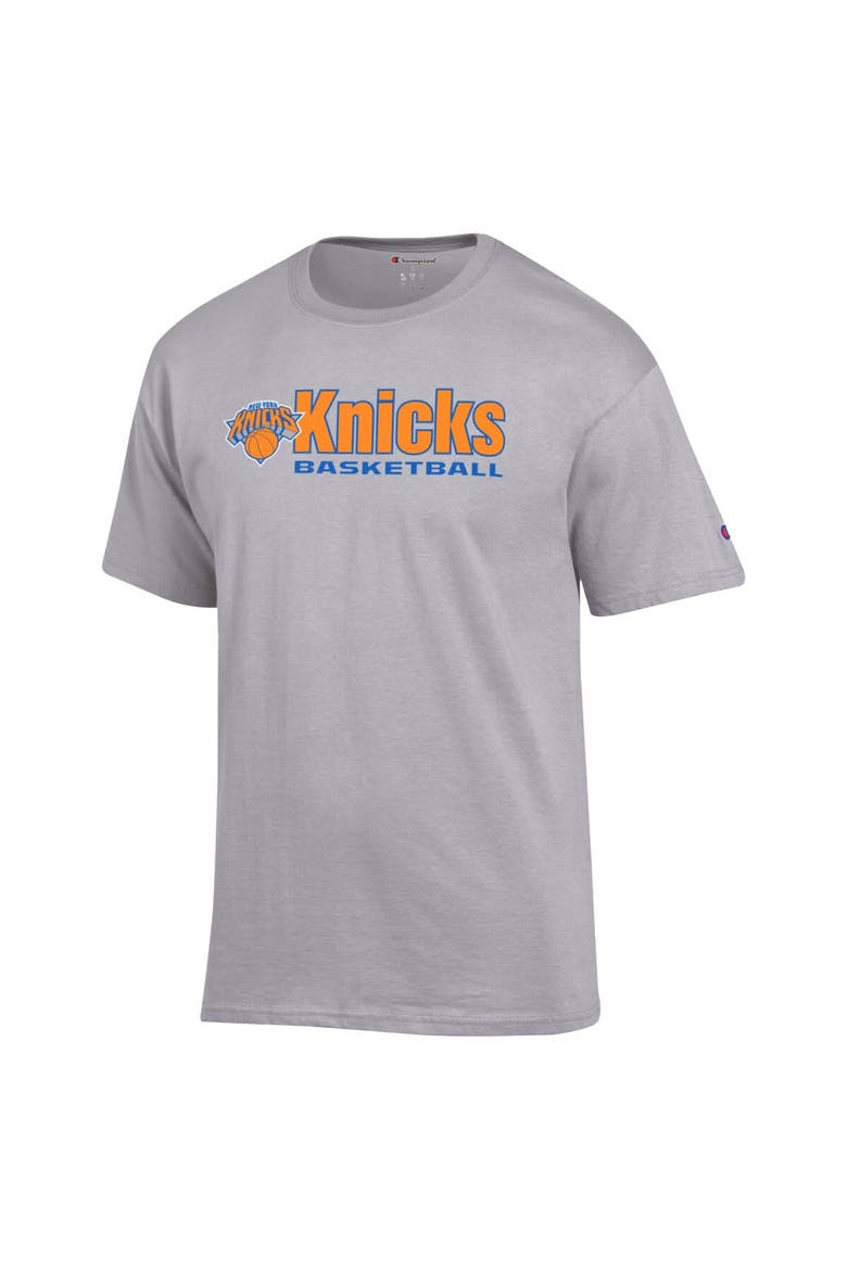Men's Champion  Gray New York Knicks Jersey T-Shirt, Main, color, Gray