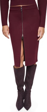 DKNY Zip Front Sweater Skirt