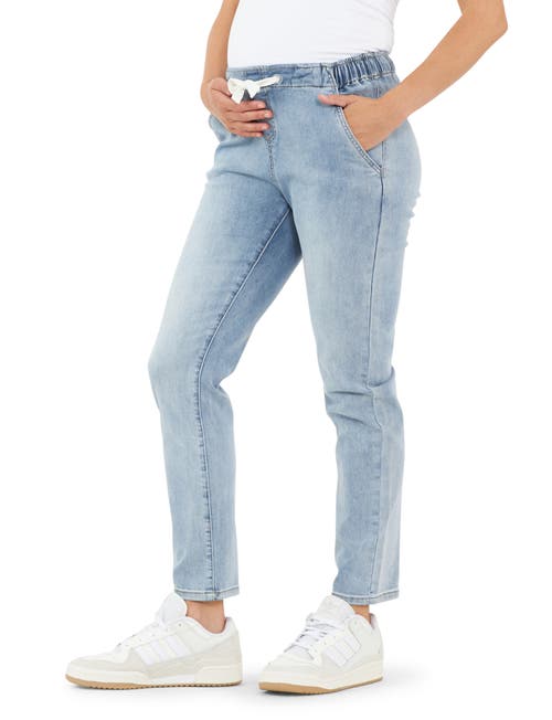 Ripe Maternity Hunter Over Bump Crop Jean In Clean Fade In Blue