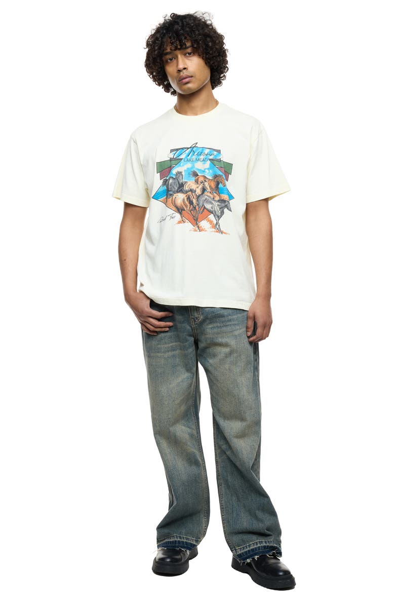 Round Two Mustang Graphic T-Shirt, Alternate, color, Bone